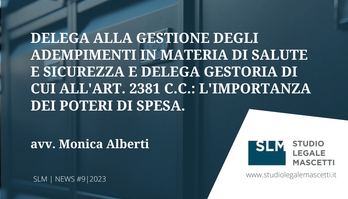 Slm News Delega Alla Gestione Degli Adempimenti In Materia Di Salute